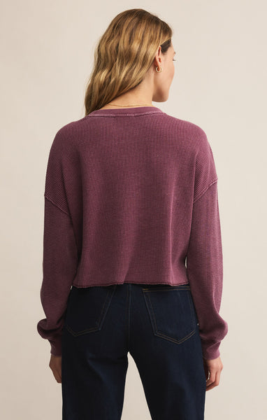 Z SUPPLY ANGEL MINI THERMAL TOP MERLOT