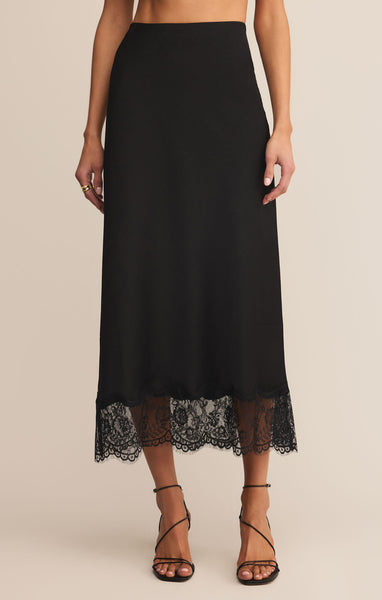 Z SUPPLY CINDER LACE MIDI SKIRT BLACK