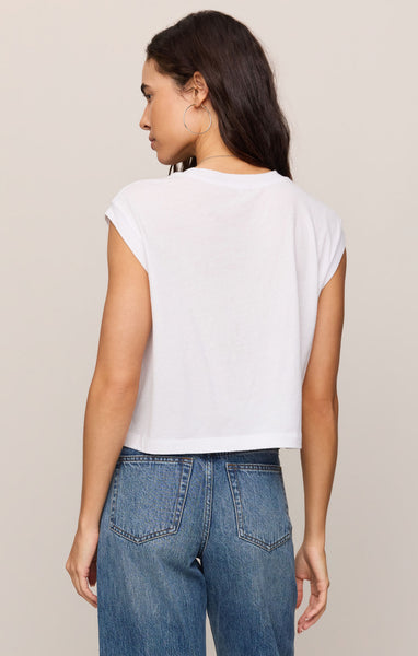 Z SUPPLY FLEX SLEEVELESS TEE WHITE