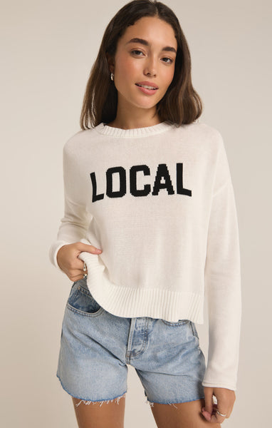 Z SUPPLY SIENNA LOCAL SWEATER WHITE