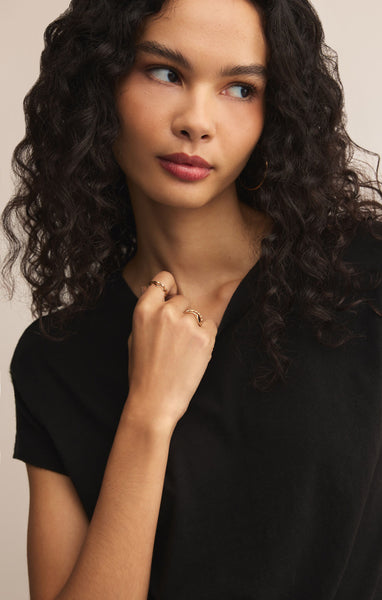 Z SUPPLY MODERN SLUB TEE BLACK