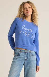 Z SUPPLY COAST TO COAST -BAY BLUE GOOD VIBES SWEATER