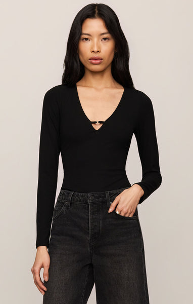 Z SUPPLY GINGER BODYSUIT BLACK