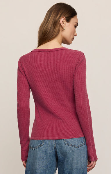 Z SUPPLY ARLET MINI THERMAL TOP RED DAHLIA