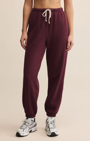 Z SUPPLY CLASSIC BOYFRIEND JOGGER MERLOT