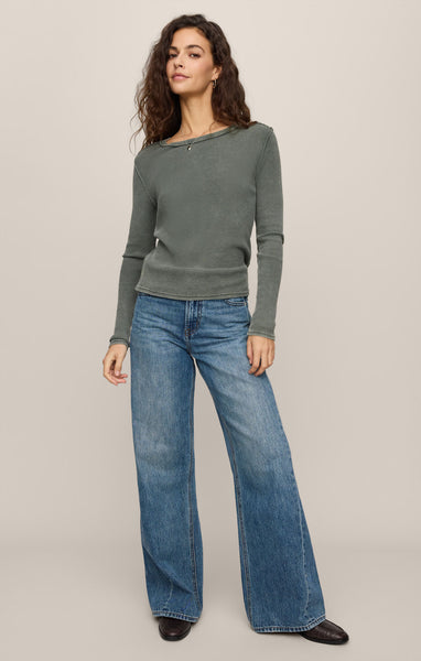 Z SUPPLY ARLET MINI THERMAL TOP MONSTERA