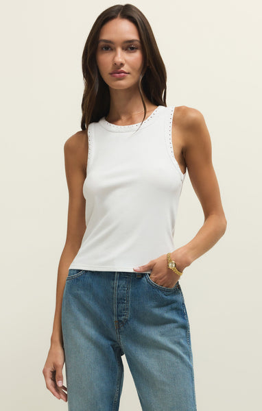 Z SUPPLY CLARKE RIB TANK WHITE