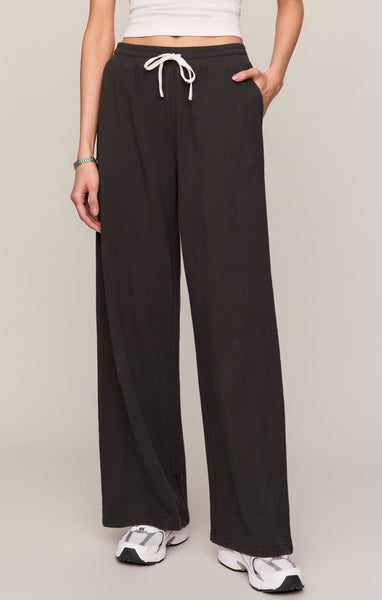 Z SUPPLY CLUBHOUSE WIDE LEG PANT ASH BLACK