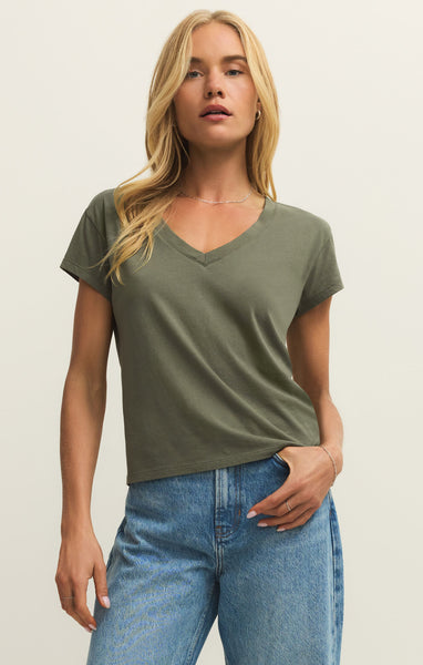 Z SUPPLY MODERN V NECK TEE TEA LEAF