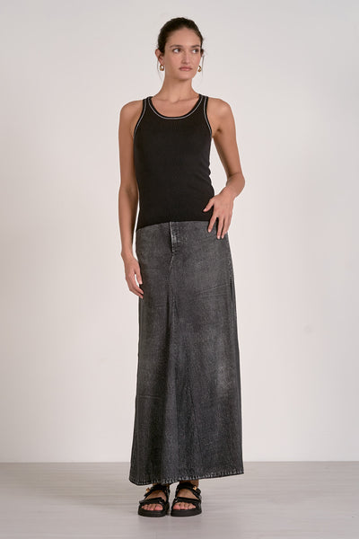 ELAN BLACK CONTRAST TANK TOP