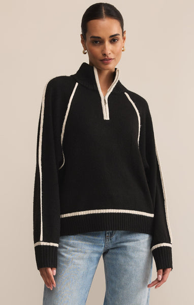 Z SUPPLY ALPS HALF ZIP SWEATER BLACK – LIVTOSHOP