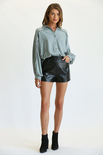 FATE FAUX LEATHER SHORTS FINAL SALE