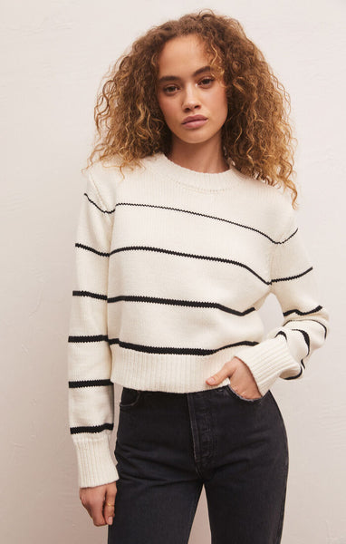 Z SUPPLY MILAN STRIPED SWEATER IN NATURAL